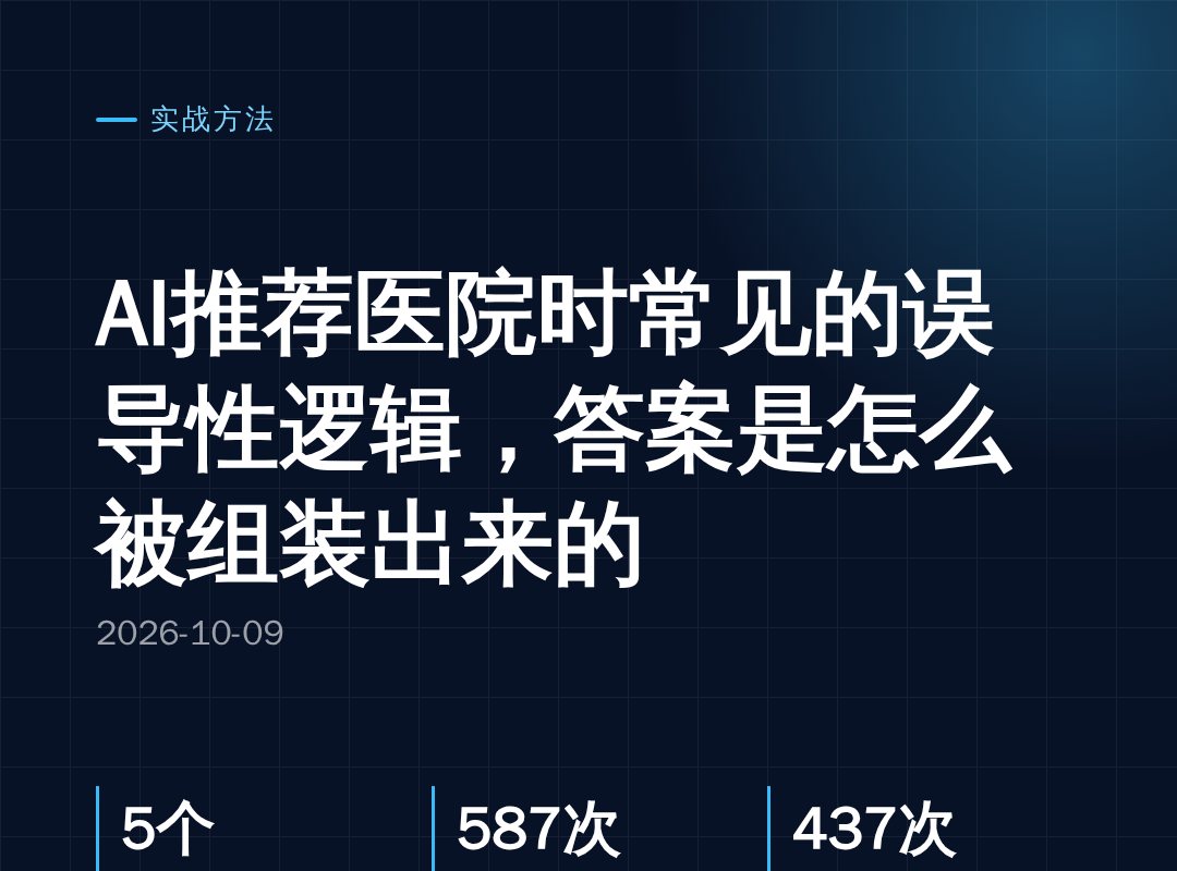 AI推荐医院时常见的误导性逻辑,答案是怎么被组装出来的